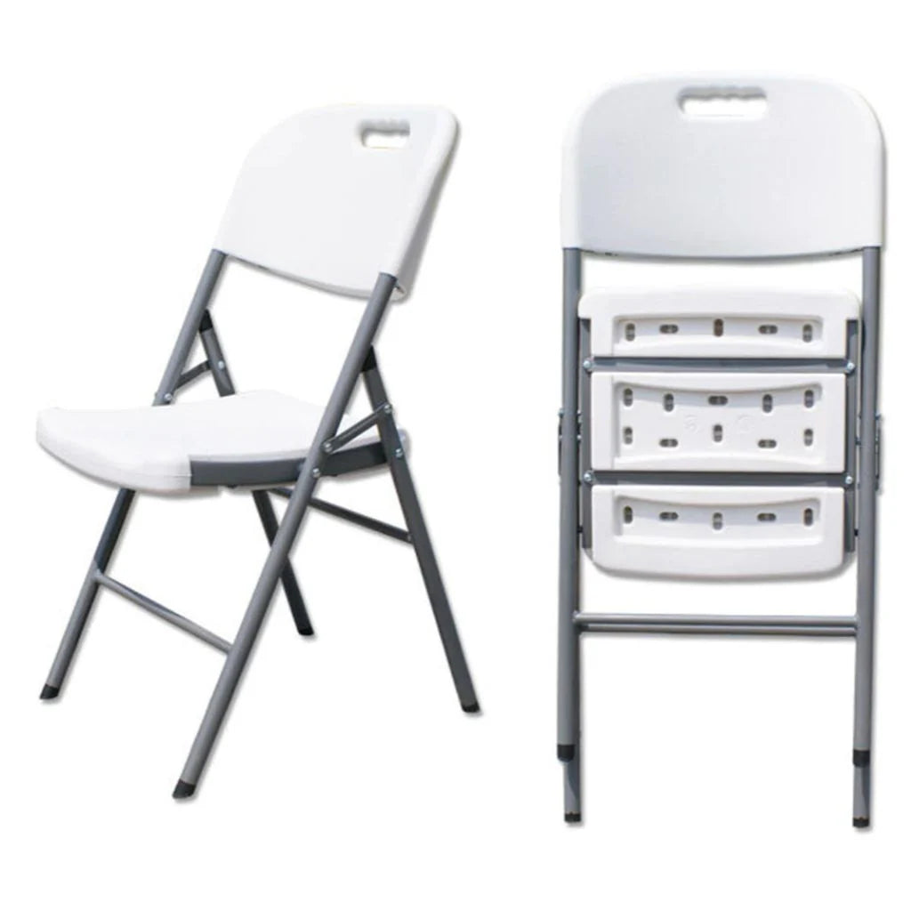 Plastic Folding Chairs (White)
