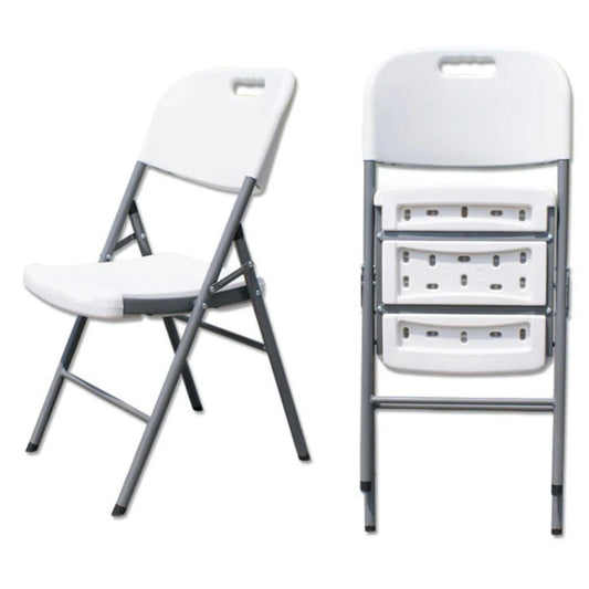 Plastic Folding Chairs (White)