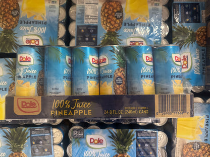 Dole 100% Pineapple Juice 24pk
